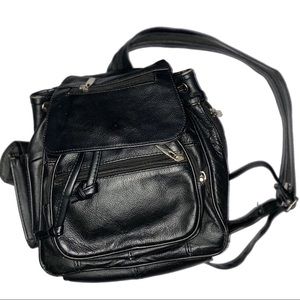 Vintage Black Mini Backpack